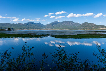 Haihai Wetland Reserve in Lashi City, Lijiang, Yunnan Province, China