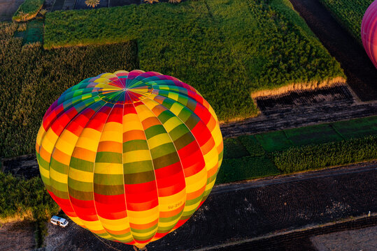 Closeup Of A Hot Air Balloon In Luxor