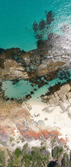Closeup of a rocky coastline