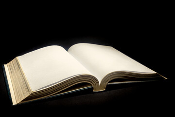 Closeup view of the opened book