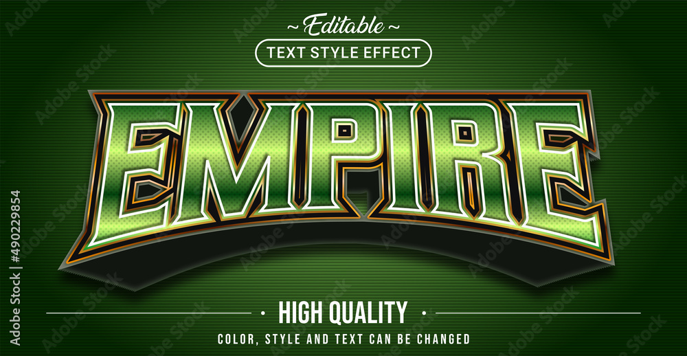 Aufkleber Editable text style effect - Green Empire text style theme.