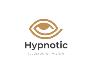 Eye hypnosis vector logo design