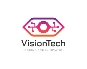 Digital eye vector logo design