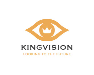 Eye king vector logo design