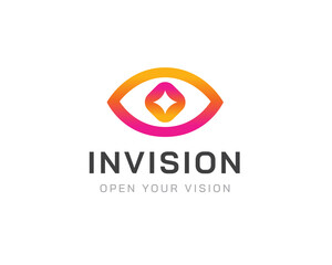 Eye vision vector logo design