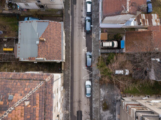 Top view shot of Sofia city during the day