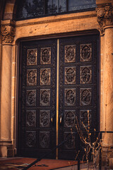 Door of The Cathedral Basilica of St. Francis of Assisi in Santa Fe