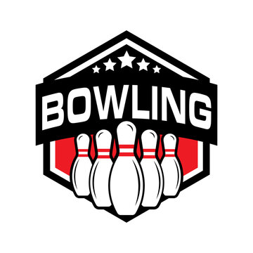 bowling logo design, sports logo