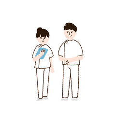 男女の看護師