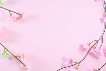 桜の枝の背景素材