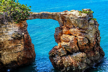 Beautiful view of Ponce cliffs in Puerto Rico