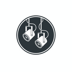 illustration of stage spot light, vector art.