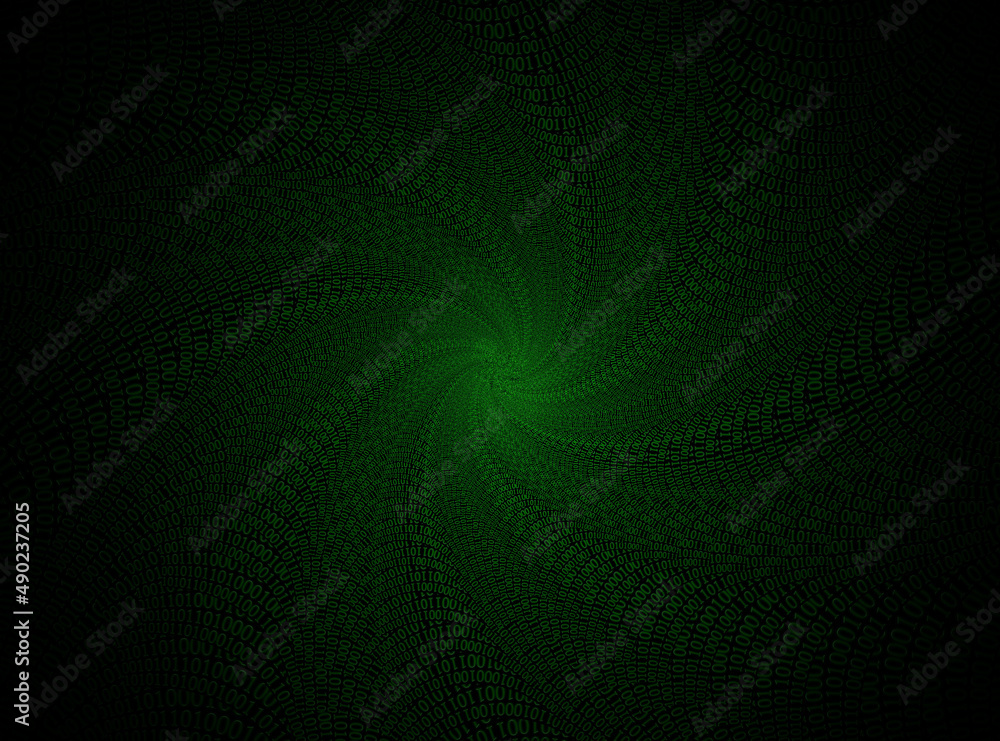 Aufkleber abstract binary background in black and green