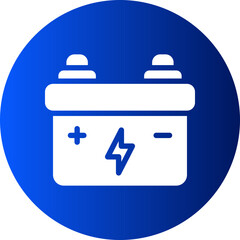 car battery gradient icon