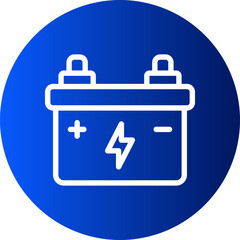 car battery gradient icon