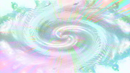 Abstract psychedelic neon swirl shape background image.