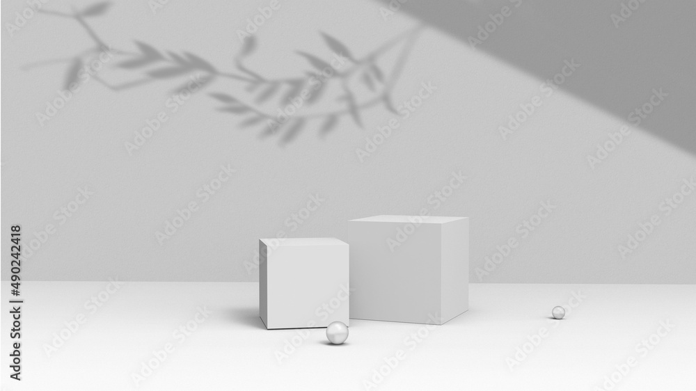 Poster product background using 3d rendering and geometry. background for products mockup presentation. 3d 