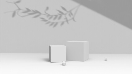 Product background using 3D rendering and geometry. background for products mockup
 presentation. 3d rendering illustration.