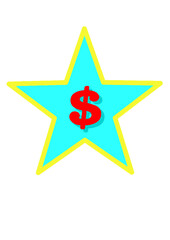 dollar $ sign in star