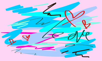 abstract text brush strokes style art