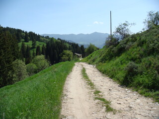 Landscape in mountain and some very old houses 