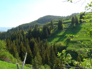 Landscape in mountain and some very old houses 