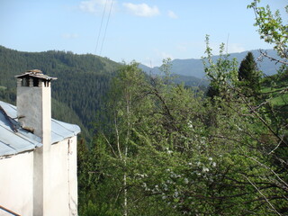 Landscape in mountain and some very old houses 