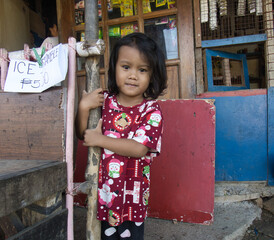 Young village girl in the philippines