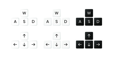 Keyboard button arrow icon sign design vector template. Computer tech machine symbol.