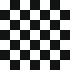 Black and white square background vector template. Chess checkered board design texture.