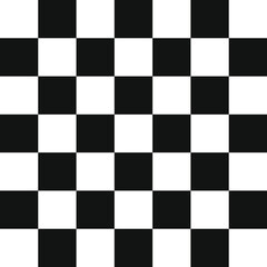 Black and white square background vector template. Chess checkered board design texture.