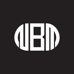 NBM letter logo design on black background. NBM creative initials letter logo concept. NBM letter design.