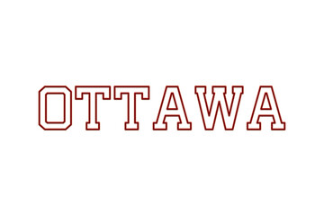 Fototapeta premium Canada city name embroidery design