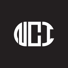 NCI letter logo design on black background. NCI creative initials letter logo concept. NCI letter design.