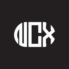 Fototapeta premium NCX letter logo design on black background. NCX creative initials letter logo concept. NCX letter design.