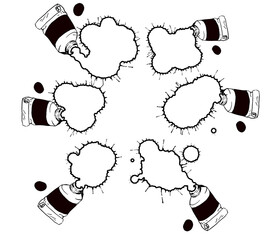 simple set of paints icon