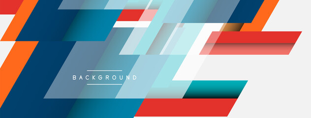 Vector background. Abstract overlapping color lines design with shadow effects. Illustration for wallpaper banner background or landing page