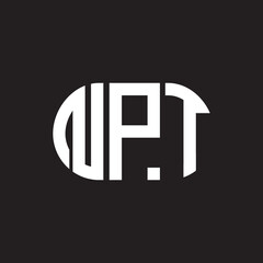 NPT letter logo design on black background. NPT creative initials letter logo concept. NPT letter design.