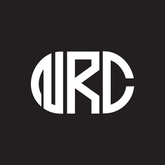 NRC letter logo design on black background. NRC creative initials letter logo concept. NRC letter design.