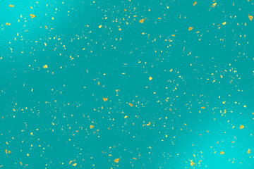 ターコイズの紙に金箔_背景素材