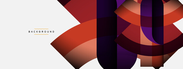 Trendy shapes, color minimal design composition, lines and shadows for wallpaper banner background or landing page