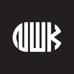 NWK letter logo design on black background. NWK creative initials letter logo concept. NWK letter design.