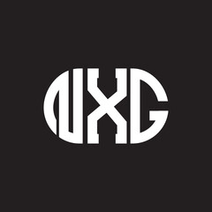 NXG letter logo design on black background. NXG creative initials letter logo concept. NXG letter design.