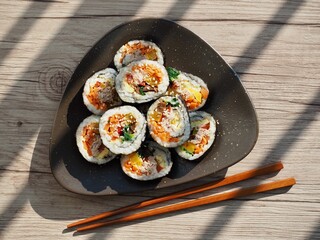 한국 전통음식 김밥, 요리