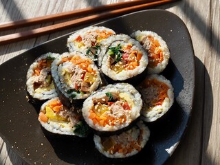 한국 전통음식 김밥, 요리