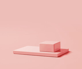 Blank mini podium for product display on background