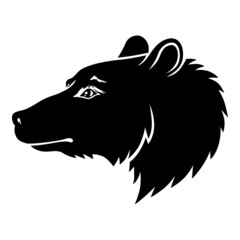Bear head profile icon