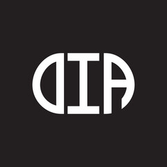 OIA letter logo design on black background. OIA creative initials letter logo concept. OIA letter design.