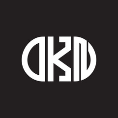 OKN letter logo design on black background. OKN creative initials letter logo concept. OKN letter design.