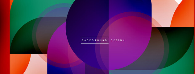 Creative geometric wallpaper. Minimal circle triangle and square line abstract background. Vector illustration for wallpaper banner background or landing page
